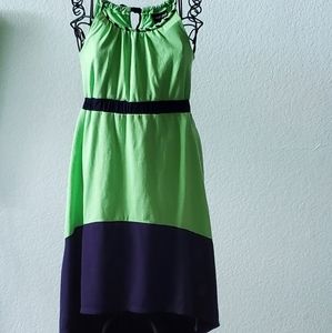 Paper Doll green and navy girls dress. Size 10.